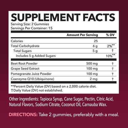 Beet Root Gummies with COQ10 Energy Supplement | Nitric Oxide Supplement for Healthy HAVASU NUTRITIONBuy Supplements Australia