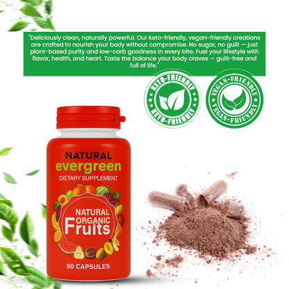 Fruit and Veggies Supplement – 100% Natural Super Greens Blend with Fruits & Vegetables | Veggie Capsules for Adults & Kids | Daily Nutrient Support Packed with Natural Vitamins & Minerals Natural EvergreenBuy Supplements Australia