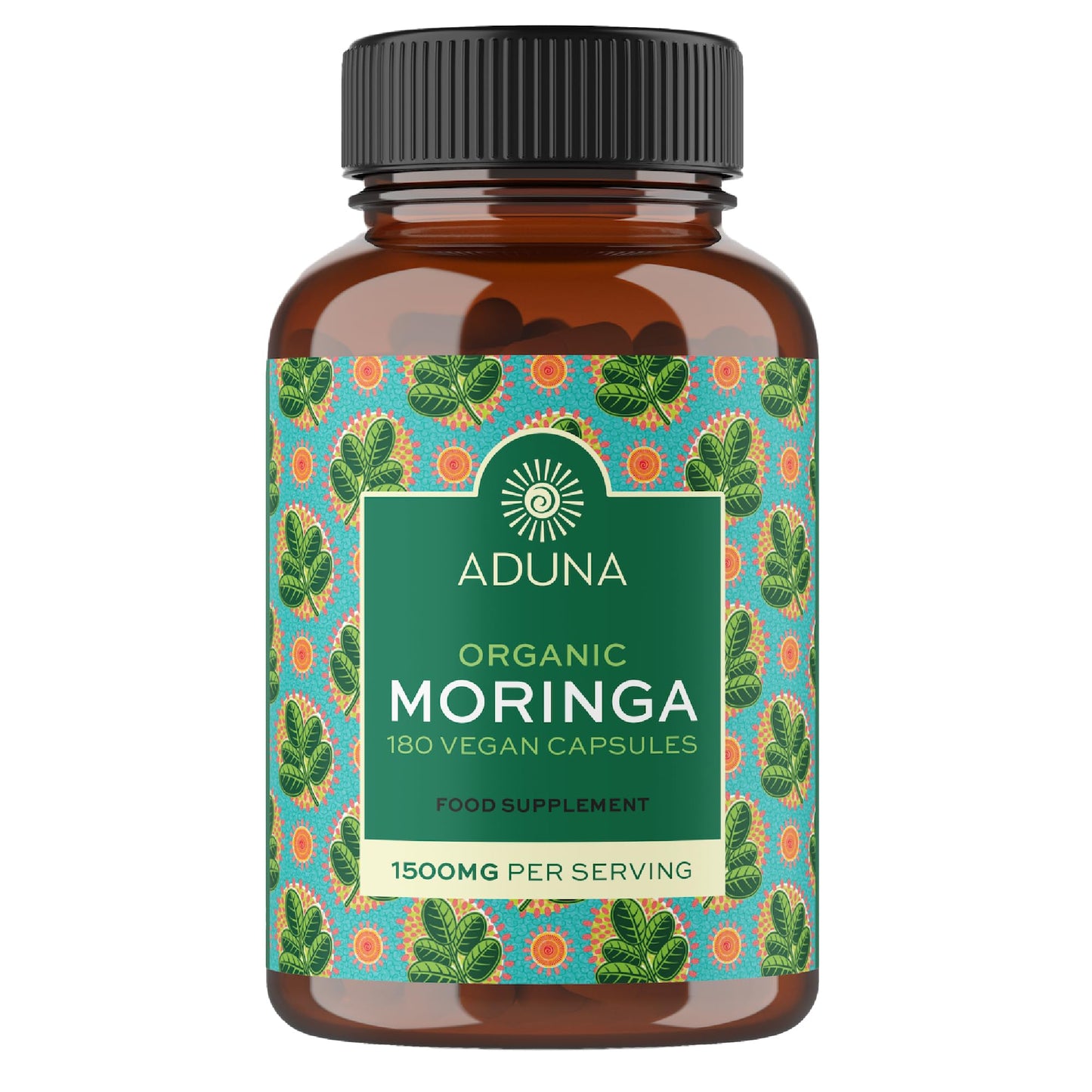 Aduna Organic Moringa Capsules 1500mg | 100% Pure Moringa Leaf for Energy, Immunity & Focus | Natural Plant-Based Food Supplement for Tiredness, Recovery & Breastfeeding | 180 Vegan Capsules AdunaBuy Supplements Australia