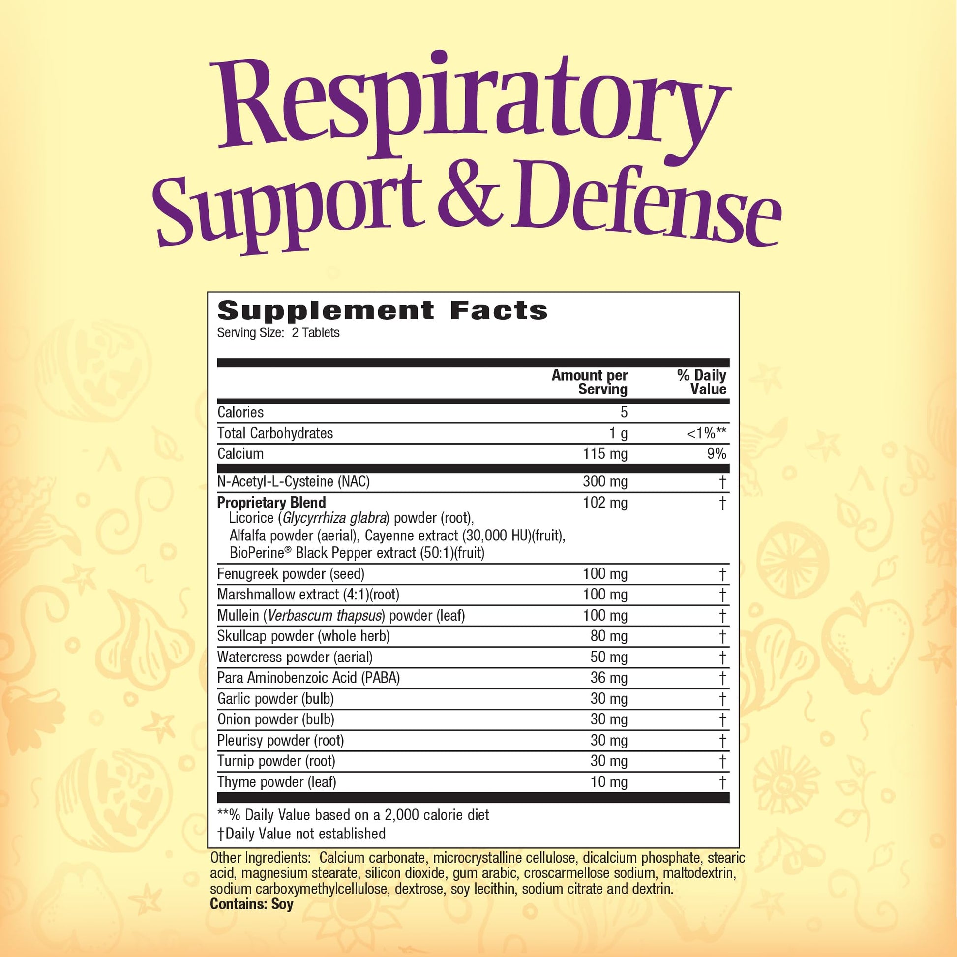 Nature's Secret Respiratory Support & Defense - 60 Tablets - Promotes Healthy Lungs & Bronchial Tract - With NAC, Fenugreek & Marshmallow - 30 Total Servings Nature's SecretBuy Supplements Australia