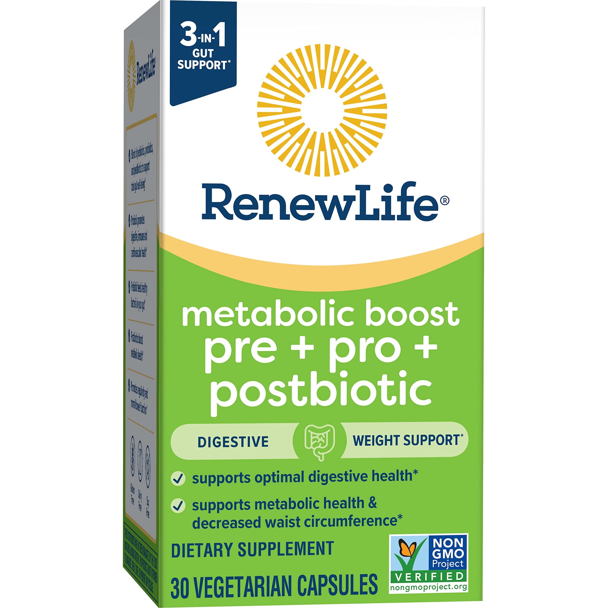 Renew Life Metabolic Boost Pre + Pro + Postbiotic; Prebiotics, Probiotics and Postbiotics Renew LifeBuy Supplements Australia