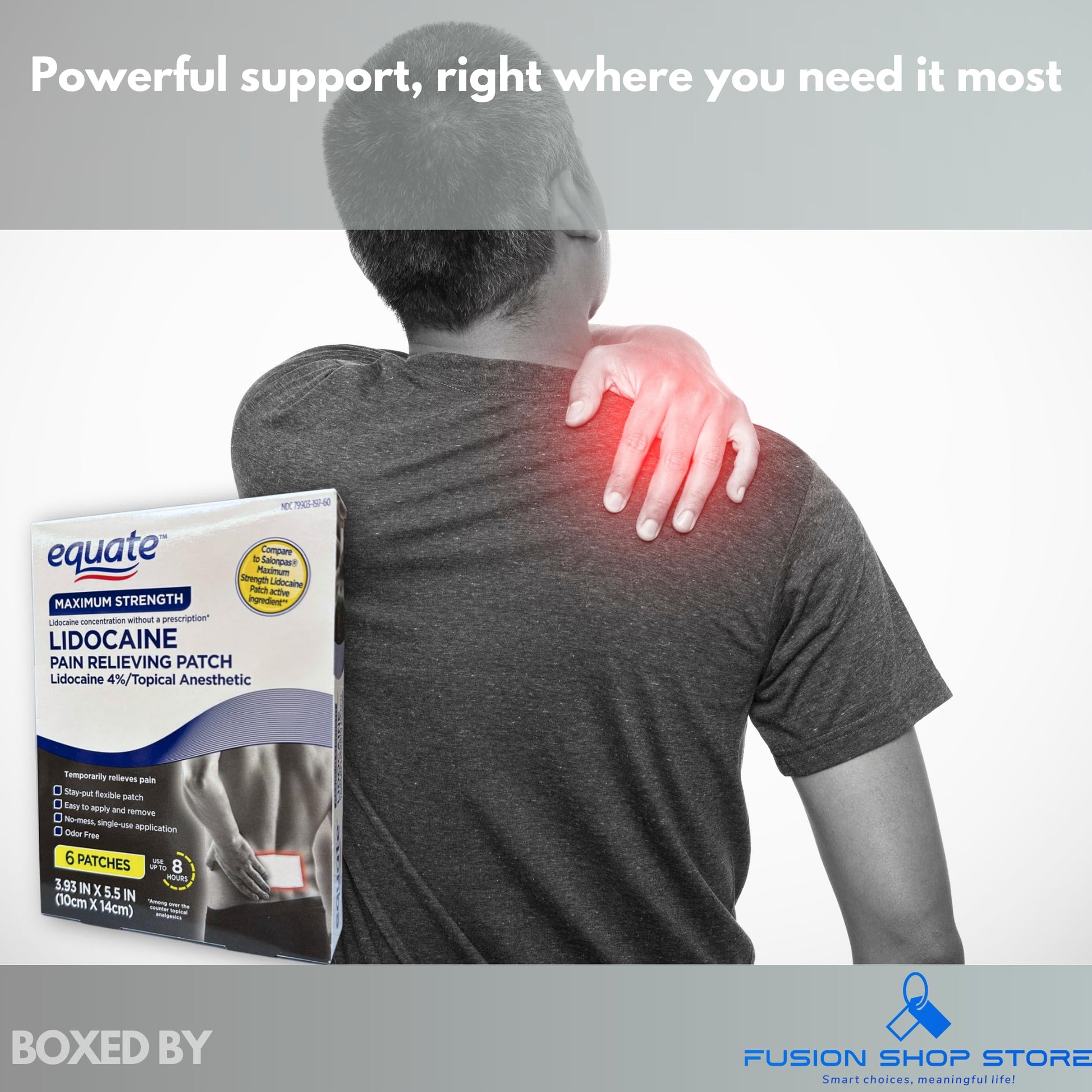 Topical anesthetic 4% Patch- 6 Count (Pack of 1), Boxed By Fusion Shop Store FUSION SHOP STORE Smart choices, meaningful life!Buy Supplements Australia