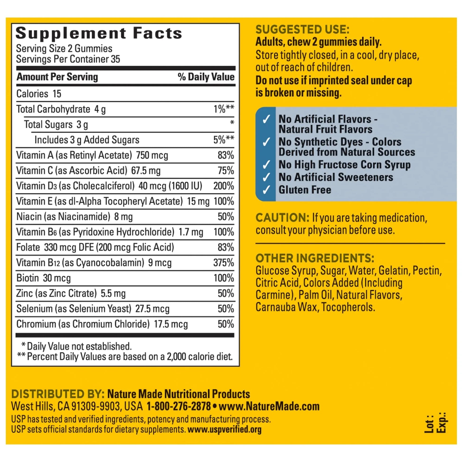 Nature Made Multi for Him, Mens Multivitamins Gummies, Energy Metabolism Support, Multivitamin for Men, 70 Gummy Vitamins and Minerals, 35 Day Supply Nature MadeBuy Supplements Australia