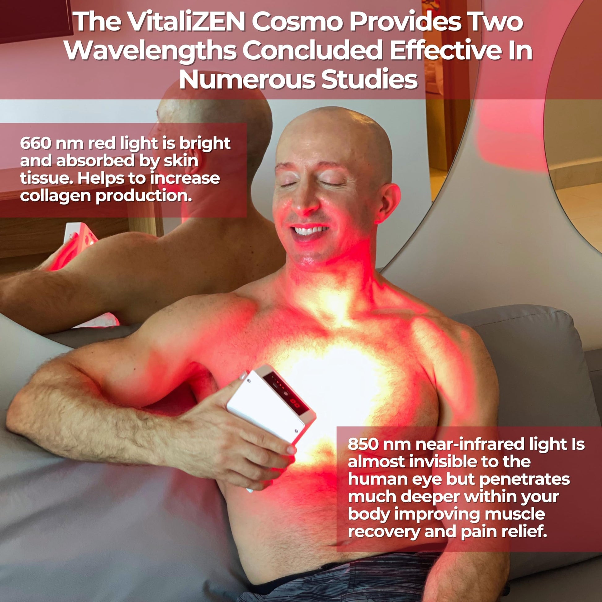 VitaliZEN Cosmo 60 Watt, Rechargeable Red & Near-Infrared Light Therapy Device. 660nm & 850nm VitaliZENBuy Supplements Australia