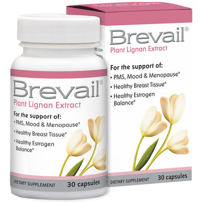 Brevail Plant Lignan Extract Capsules, Proactive Breast Health Supplement with 50 mg SDG Lignans from Flax Seed Hulls for Healthy Estrogen Balance and PMS Mood Support Pills, 30 Count Barlean'sBuy Supplements Australia