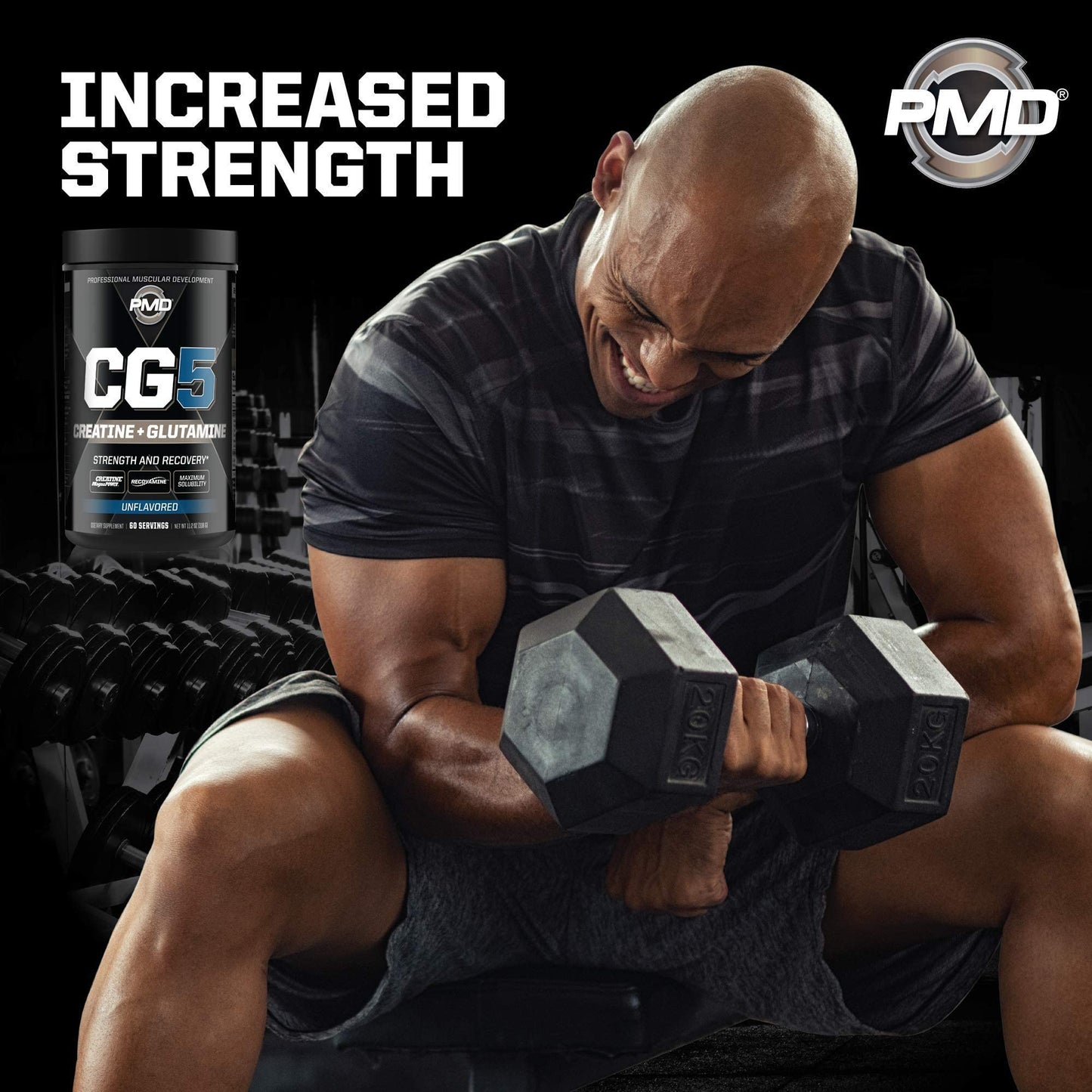 PMD Sports Ultra Pump Fuel Insanity - Pre Workout - Tropical Orange Mango (30 Servings) Sports CG5 Premium Creatine and L-Glutamine Powder (60 Servings)
