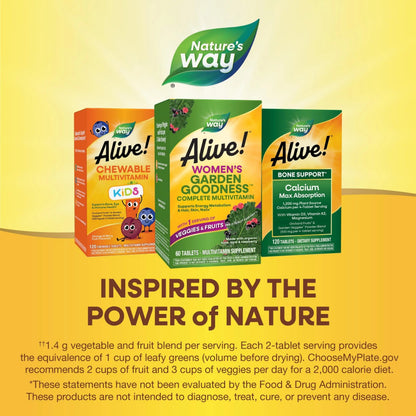 Nature's Way Alive! Garden Goodness Multivitamin for Women, High Potency B-Vitamins to Support Cellular Energy Nature's WayBuy Supplements Australia