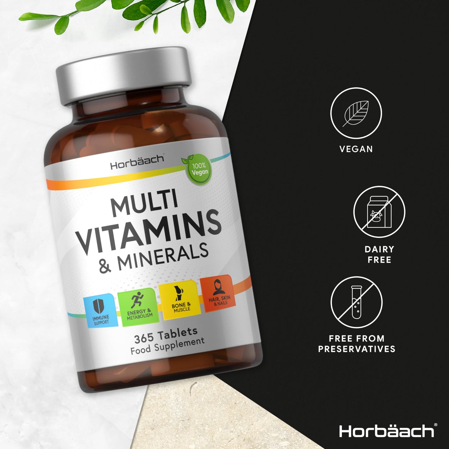 Multivitamin Tablets for Men and Women | 365 Count | with 24 Essential Nutrients HorbäachBuy Supplements Australia