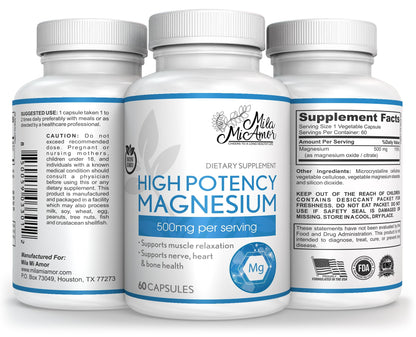Milamiamor High Potency Magnesium | Whole Body Support | Heart, Nerve and Bone MilamiamorBuy Supplements Australia