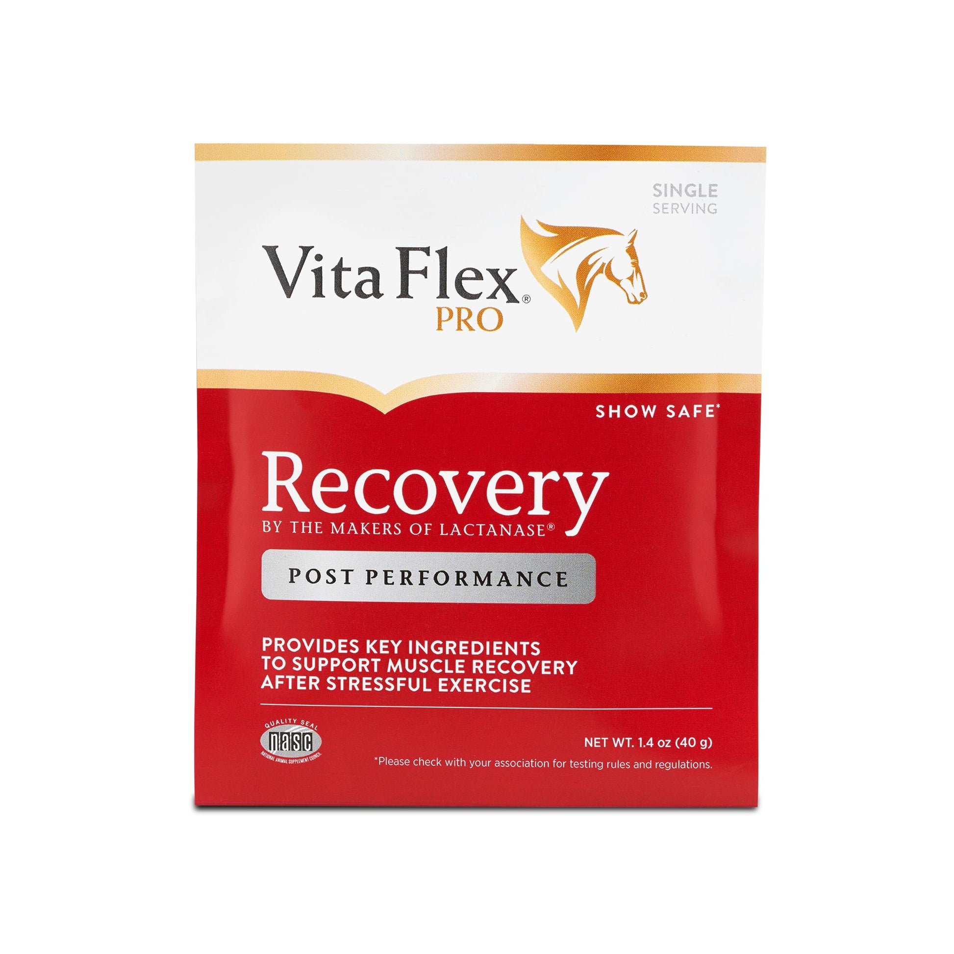 Vita Flex Pro Recovery by the Makers of Lactanase, Post Performance Horse Supplements 40 g, Show Safe Muscle Recovery Supplements, Amino Acids for Horses, Strength & Joint Health Vita FlexBuy Supplements Australia