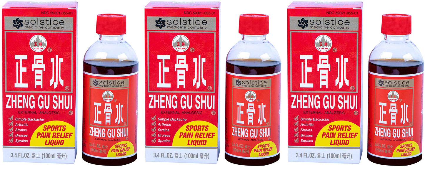 Solstice Medicine Company - Zheng Gu Shui Pain Relief - 3 Pack - 3.4 OZ SOLSTICEBuy Supplements Australia