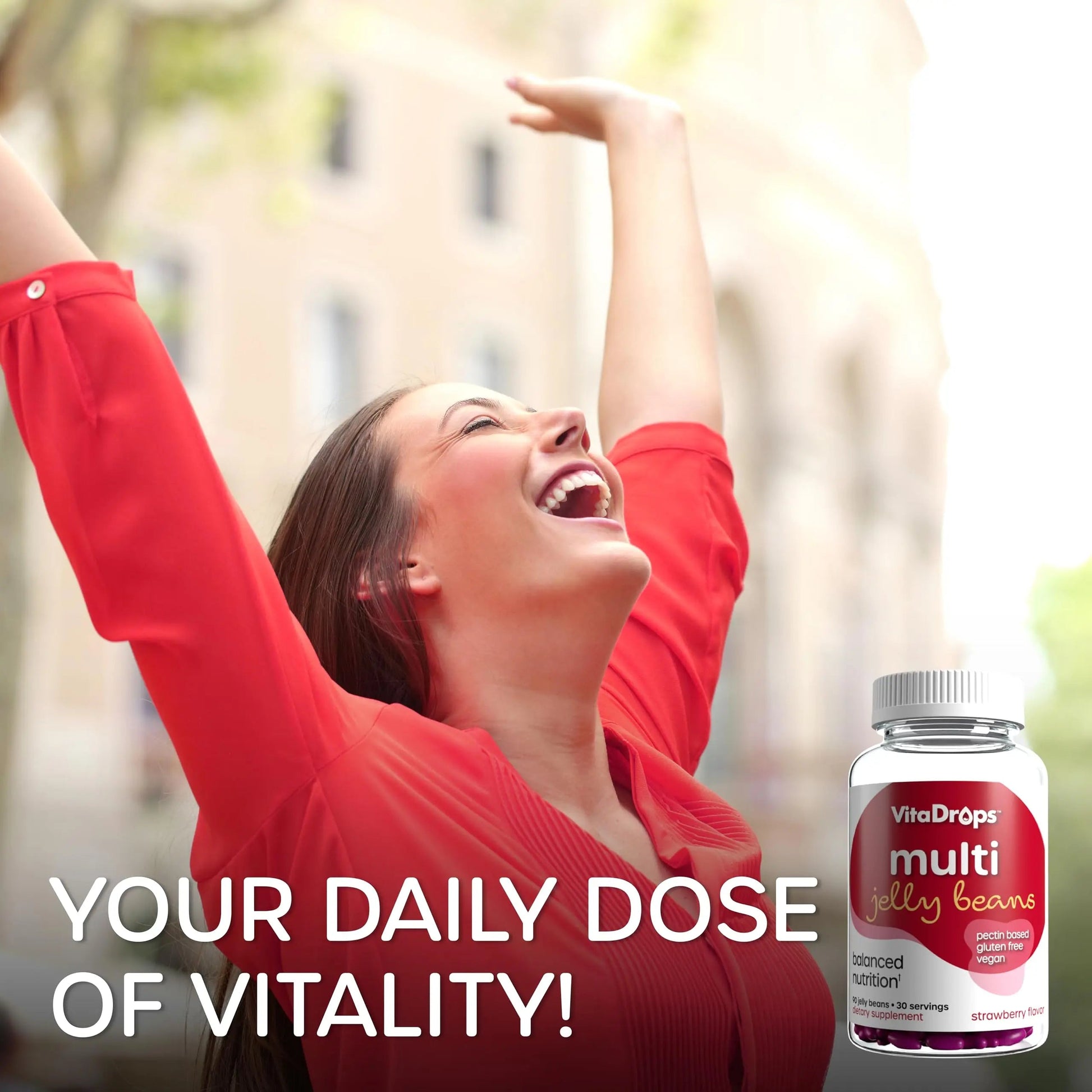 VitaDrops Multivitamin Jelly Beans, Women & Men, Source of Vitamin A C D E B-3 B-6 & Biotin, Supports Immune System, Pectin Based VitaDropsBuy Supplements Australia