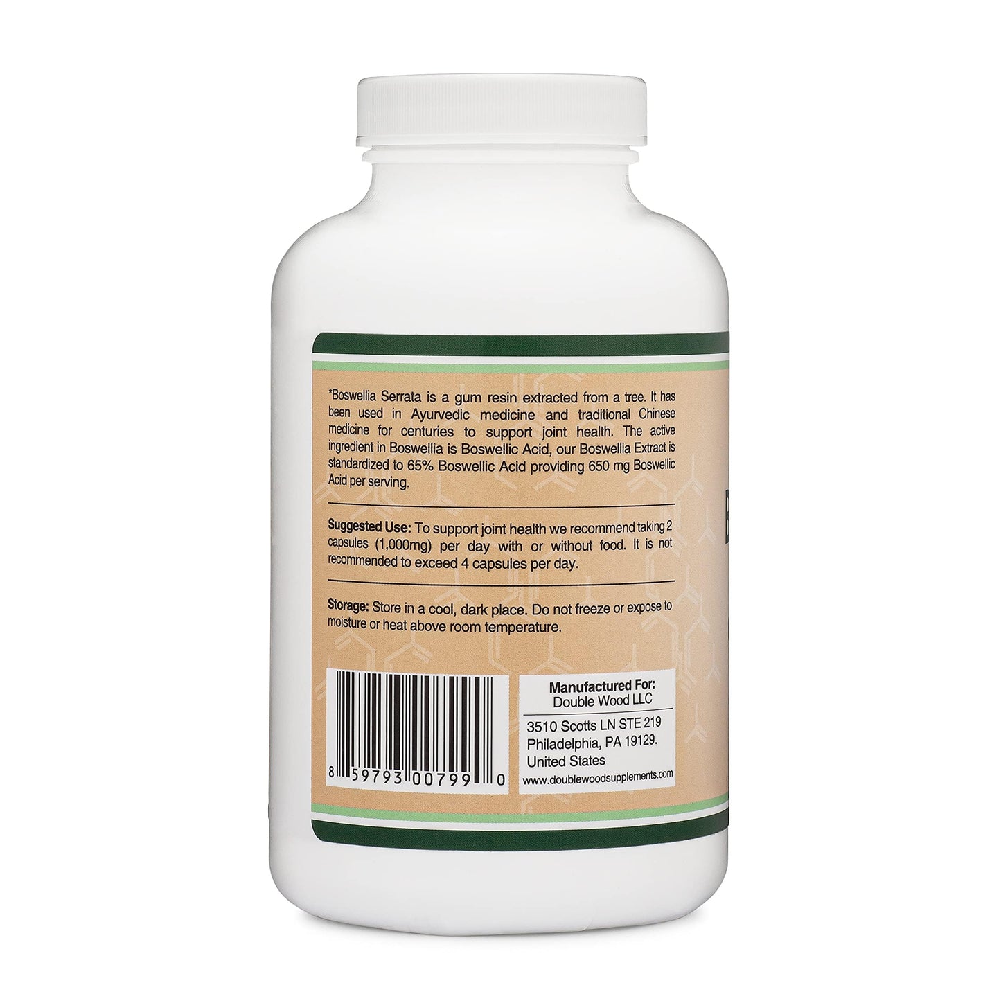 Boswellia Serrata - 240 Capsules (Max Strength 1,000mg of 65% Boswellic Acid Extract) Boswellia Extract Capsules (Joint Support Supplement for Joint Health) Third Party Tested by Double Wood Double Wood SupplementsBuy Supplements Australia