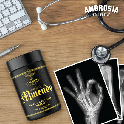 Ambrosia Mwendo - Joint & Ligament Repair | Strengthen Tendons & Increase Soft Tissue Extensibility | Muscle Soreness, & Recovery Time with BioCell Collagen | 90 Veggie Capsules AmbrosiaBuy Supplements Australia