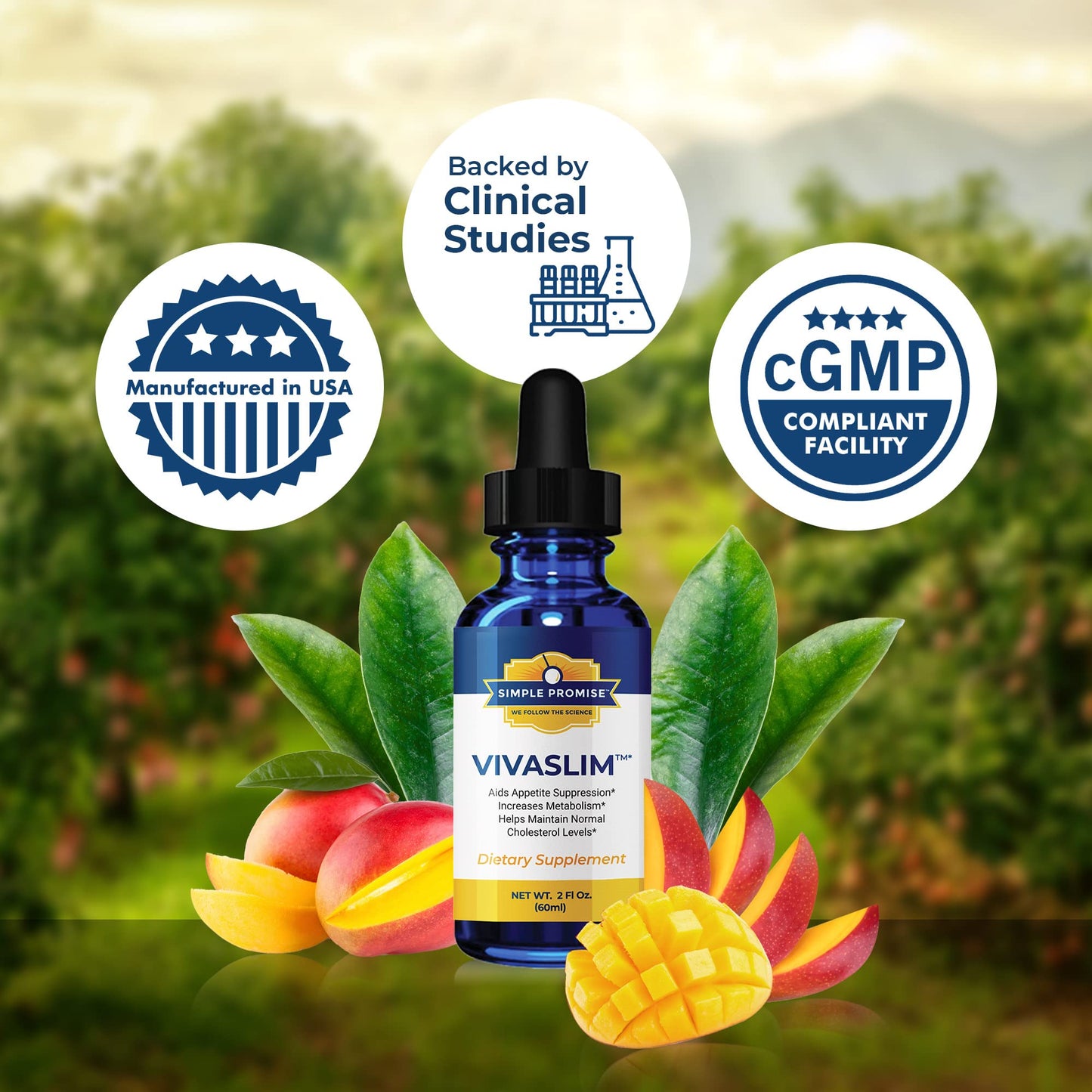 Simple Promise - VivaSlim - Natural Liquid Drops with African Mango, 2 fl oz Simple PromiseBuy Supplements Australia