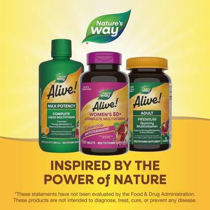 Nature's Way Alive! Women's 50+ Complete Multivitamins, Supports Healthy Heart, Brain, Bones Nature's WayBuy Supplements Australia