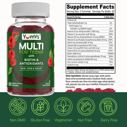 Multivitamin for Adults & Teens Bundle – Complete Daily Health Support Gummies YUM-V'S