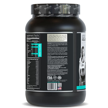 SASCHA FITNESS Hydrolyzed Whey Protein Isolate,100% Grass-Fed (2 Pounds, Cookies SASCHA FITNESSBuy Supplements Australia