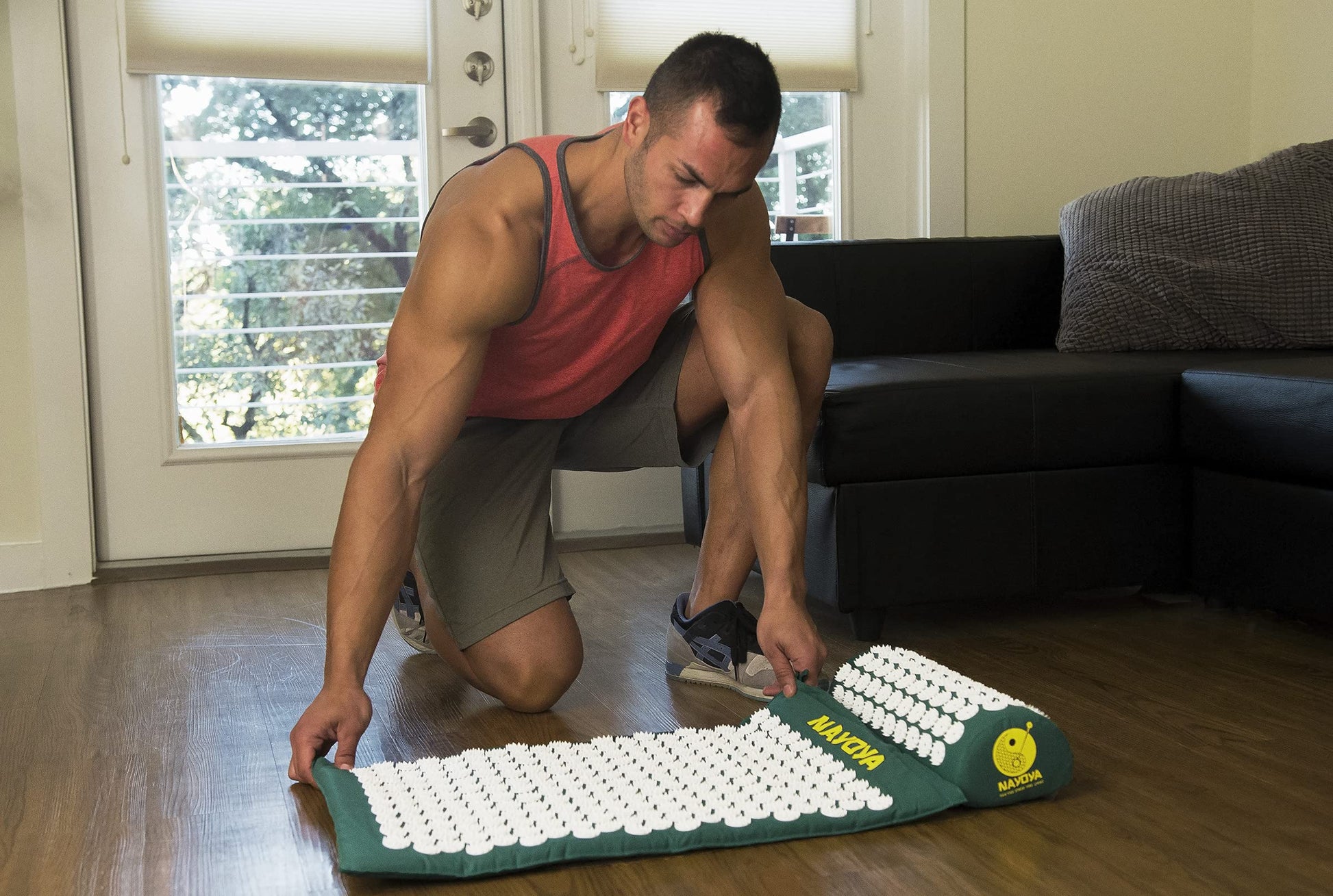 NAYOYA Neck and Back Pain Relief - Acupressure Mat and Neck Pillow Set - Relieves Stress and Sciatic Pain NAYOYABuy Supplements Australia