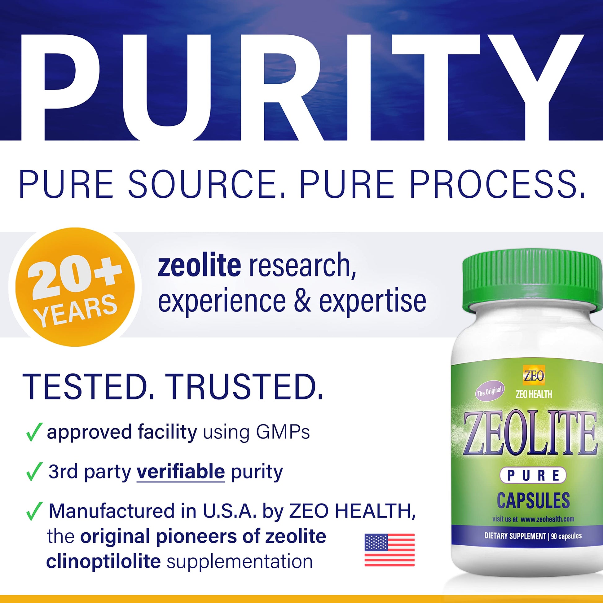 Zeolite Pure Capsules | Zeolite Detox, Extra Strength | Pure, Full Body Cleanse for Women Zeo HealthBuy Supplements Australia