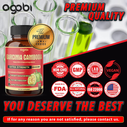 agobi Pure Garcinia Cambogia Capsules 8550mg - 6in1 with Green Tea, Arjuna, Garlic Bulb agobiBuy Supplements Australia