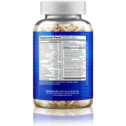 Gusevit 35-in-1 Men's Multivitamins for Immune Support, Stamina & Energy Boost | Men's Health Supplement with Vitamins & Antioxidants | Gusevit