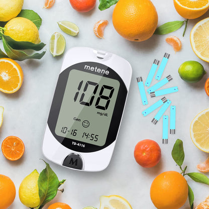 Metene TD-4116 Blood Glucose Monitor Kit, 100 Glucometer Strips MeteneBuy Supplements Australia