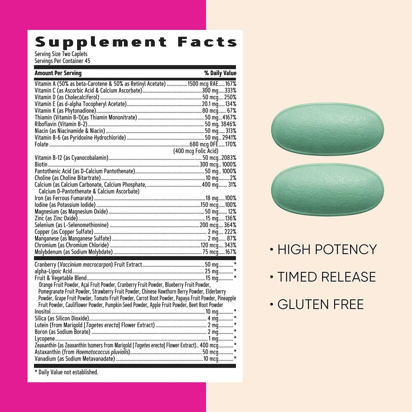 GNC Women’s Ultra Mega Multivitamin Caplets, Clinically Proven to Feel Better, Immune Support, Vitamin A, B, C, D GNCBuy Supplements Australia