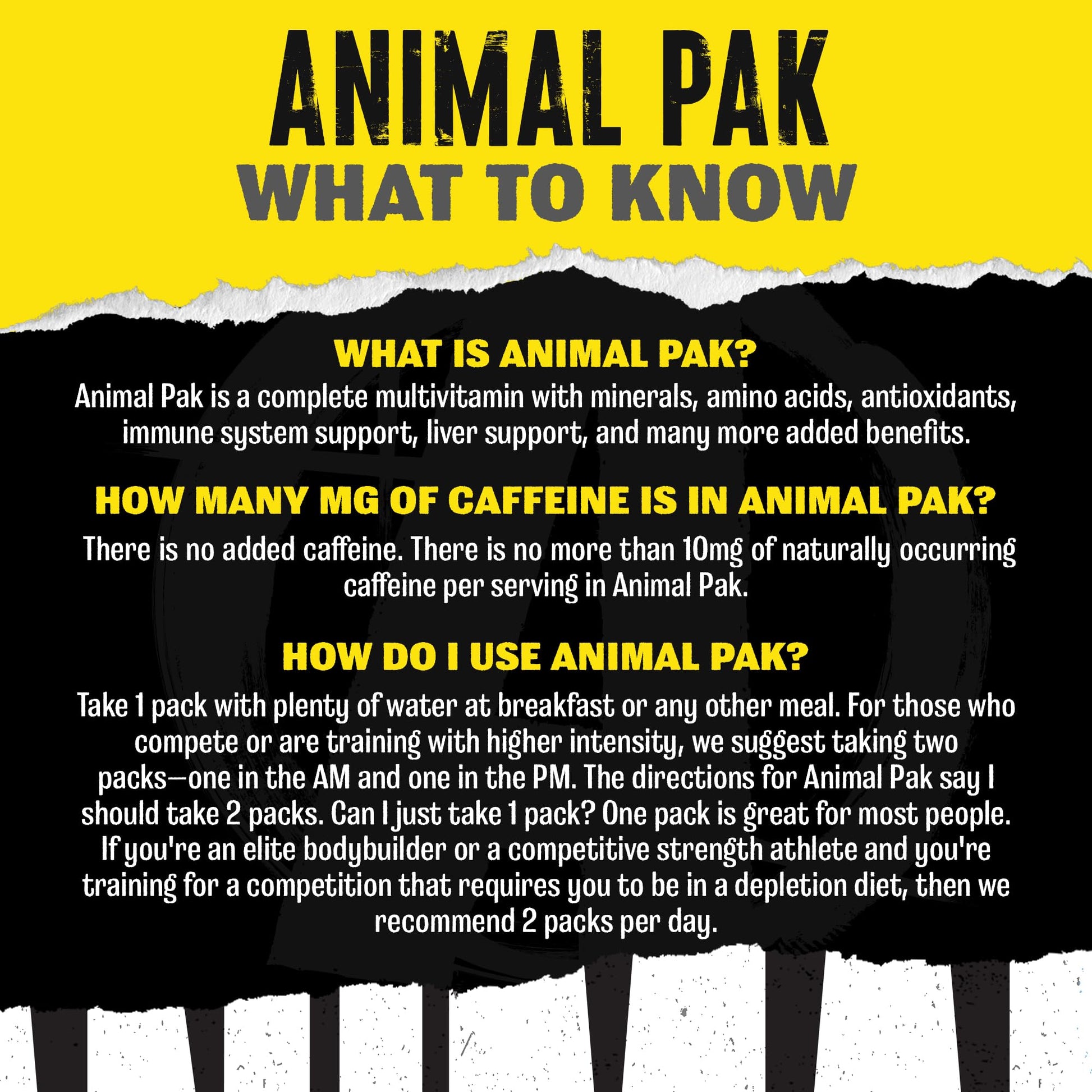 Animal Pak - Convenient Multivitamin for Men & Women Daily All-in-One Vitamin & Supplement Pack - Zinc, Vitamins C, B, D, Amino Acids, and Immune Support - Sports Nutrition Performance - 44 Count AnimalBuy Supplements Australia