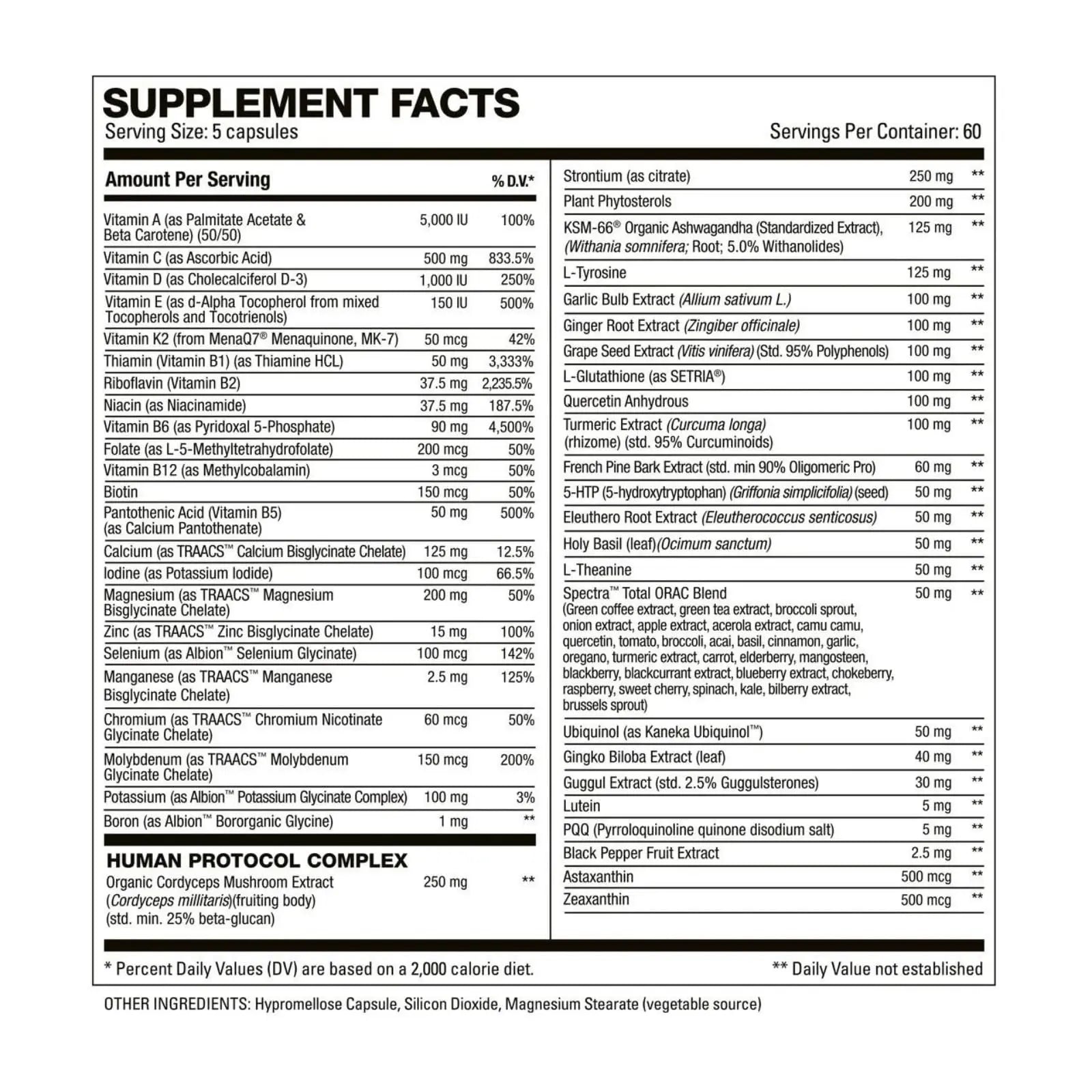 HD MUSCLE VitaHD Essential Multivitamin | Athlete-Specific Vitamins, Minerals, & Nutrients | Organic Mushroom Blend HD MUSCLE