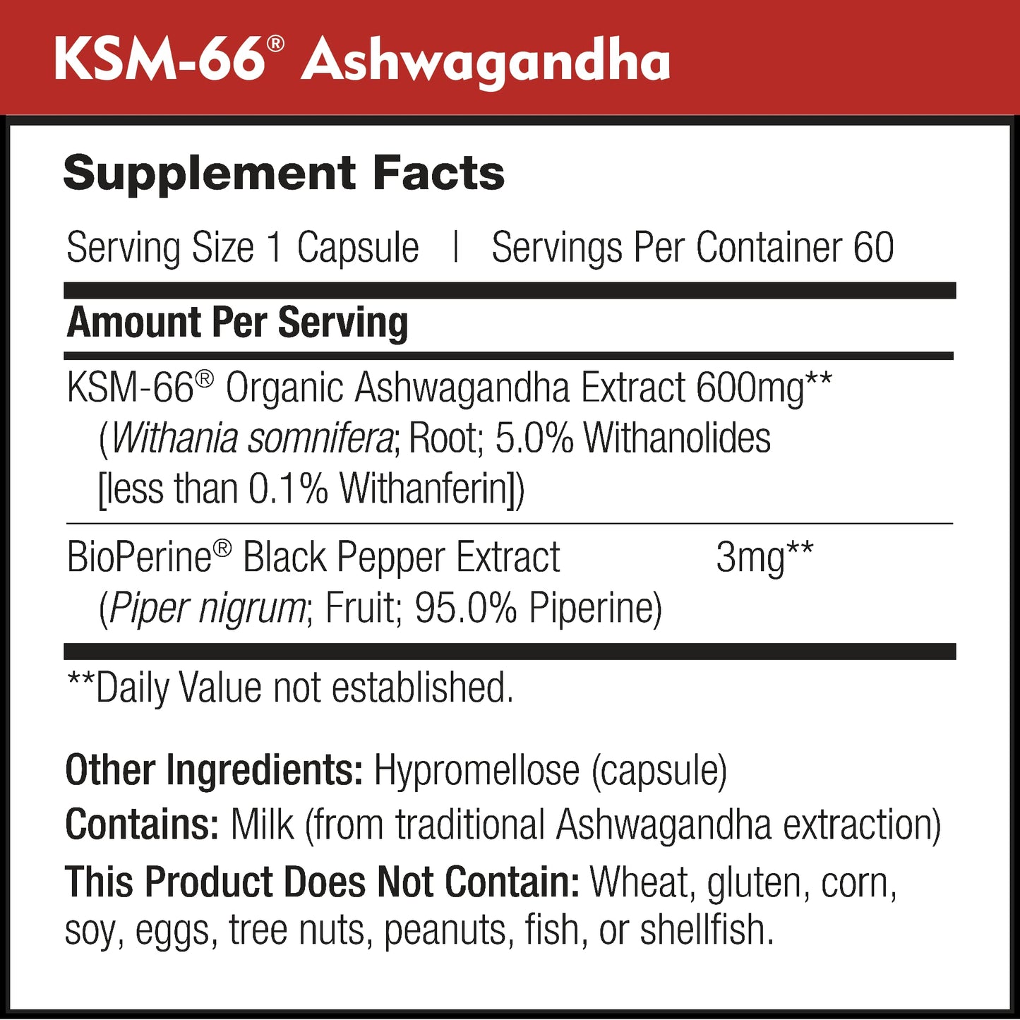 DailyNutra KSM-66 Ashwagandha 600mg Organic Root Extract - High Potency Supplement DailyNutraBuy Supplements Australia