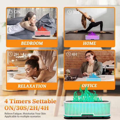 Comfynest Colorful Flame Air Aroma Diffuser Humidifier 7 Flame Colors,200ml Essential Oil ComfynestBuy Supplements Australia