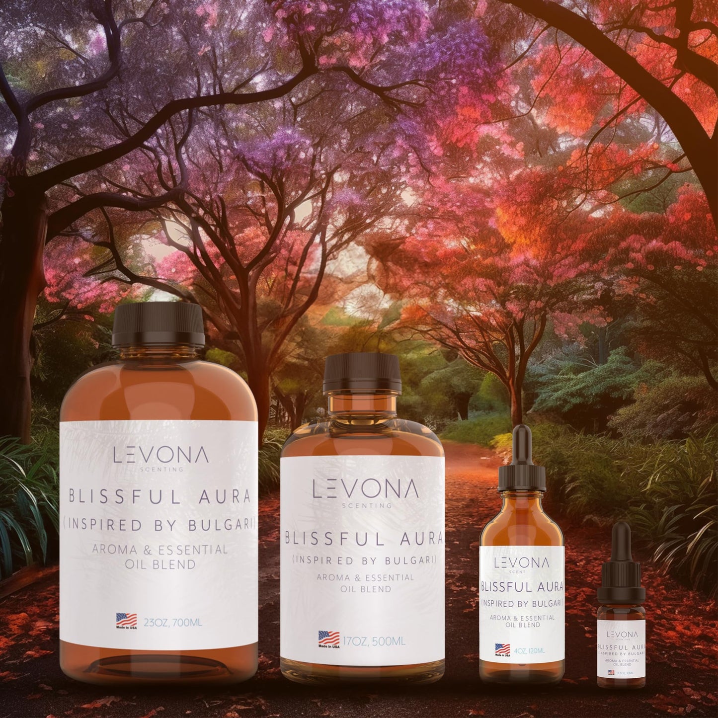 Levona Scent Essential Oils for Diffuser: Blissful Aura with Notes of Amber, Musk & Jasmine LEVONA SCENTBuy Supplements Australia