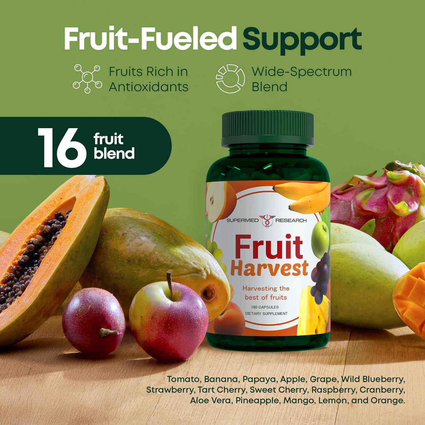 Supermed Research Fruits and Vegetables Supplements – 2 Pack Combination Fruit & Veggies Supplement – Whole Food Vitamins & Minerals for Adults – Superfood Veggie Vitamins for Adults (180 x 2, 360 Ct) Supermed ResearchBuy Supplements Australia