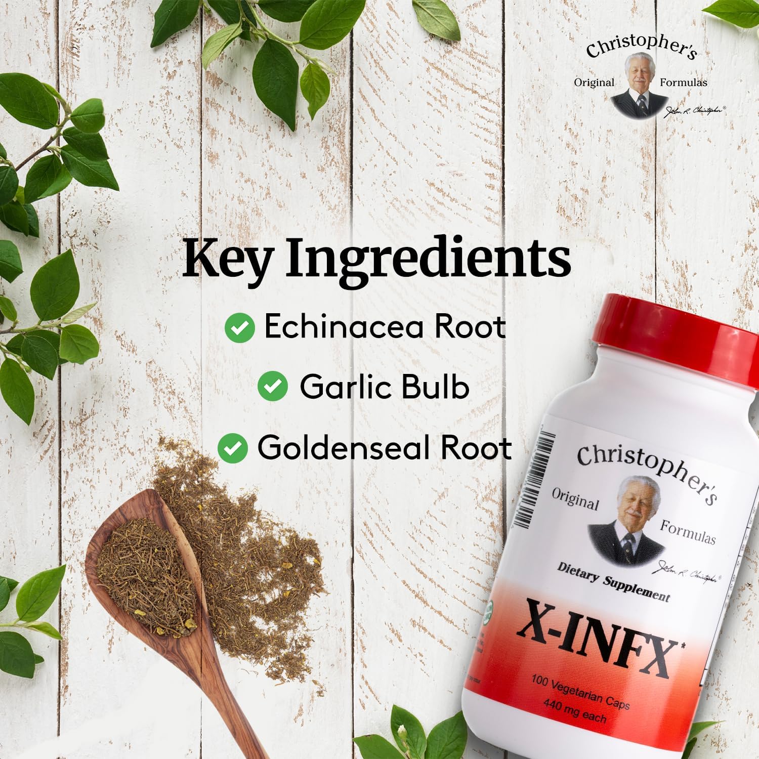 Christopher's Original Formulas X-INFX Formula, Natural Immune Support, 100 Caps Christopher's Original FormulasBuy Supplements Australia
