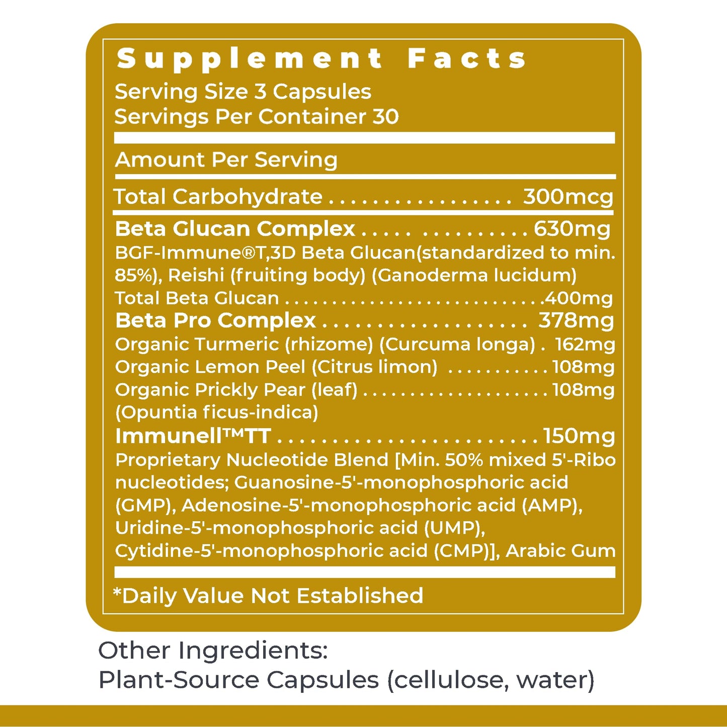 Premier Research Labs Nucleo Immune - Beta Glucan Supplements, Beta Glucans, Phytochemicals, Prickly Pear, Fiber, Immune Support - 90 Capsules Premier Research LabsBuy Supplements Australia