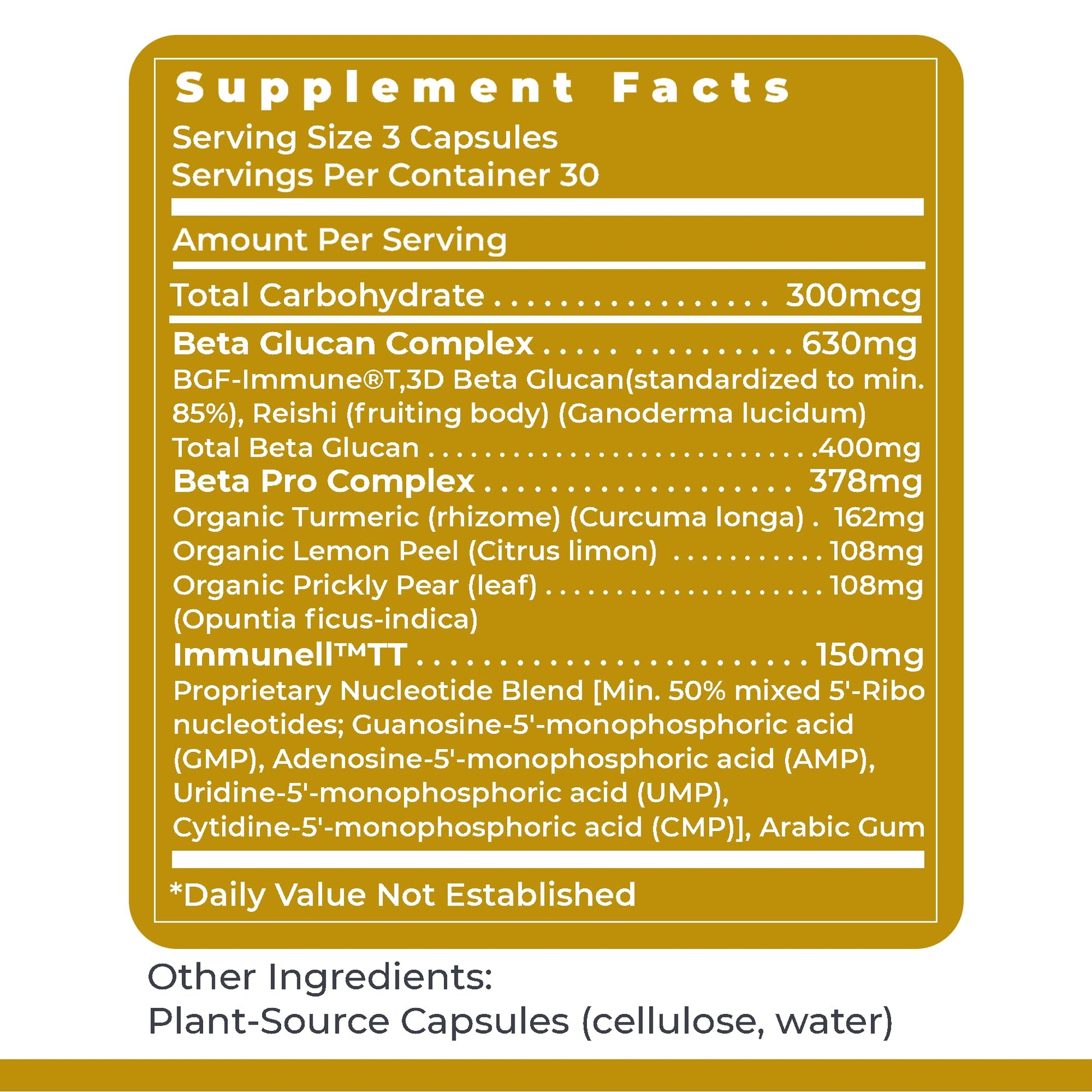 Premier Research Labs Nucleo Immune - Beta Glucan Supplements, Beta Glucans, Phytochemicals, Prickly Pear, Fiber, Immune Support - 90 Capsules Premier Research LabsBuy Supplements Australia