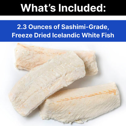 Nordic Catch Freeze Dried Fish Pet Treats from Iceland - Pure, All Natural Seafood Snacks for Dogs, Cats and Other Pets - Human Safe Ingredients, Made from Sashimi Grade Seafood - White Fish Nordic CatchBuy Supplements Australia