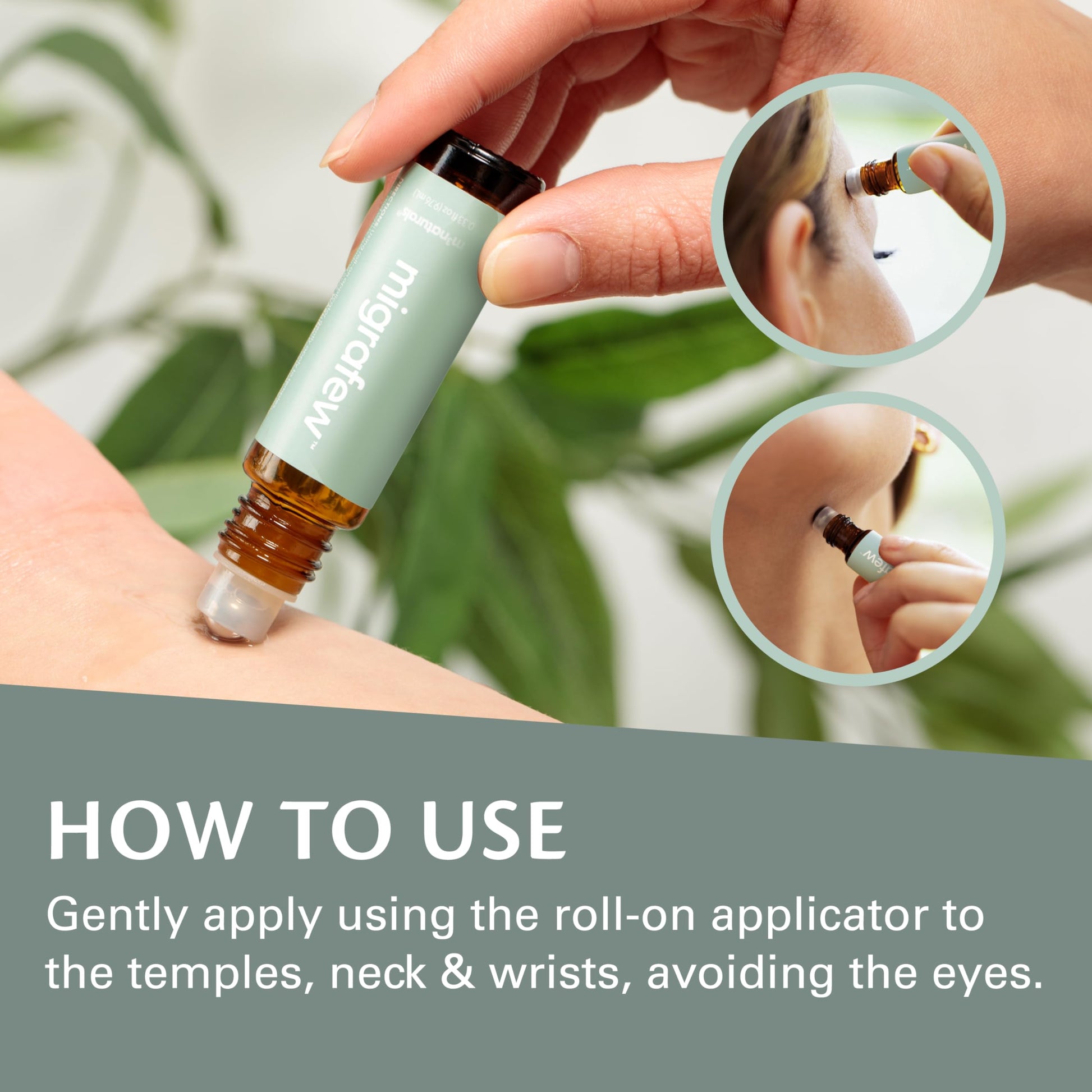 MigraFew Aromatherapy Migraine Roll On | Compact Headache Relief with Cooling Metal Roller for Head Tension and Pressure, Made with Peppermint, Spearmint and Lavender Essential Oils (Pack of 2) by M3 M3 NaturalsBuy Supplements Australia