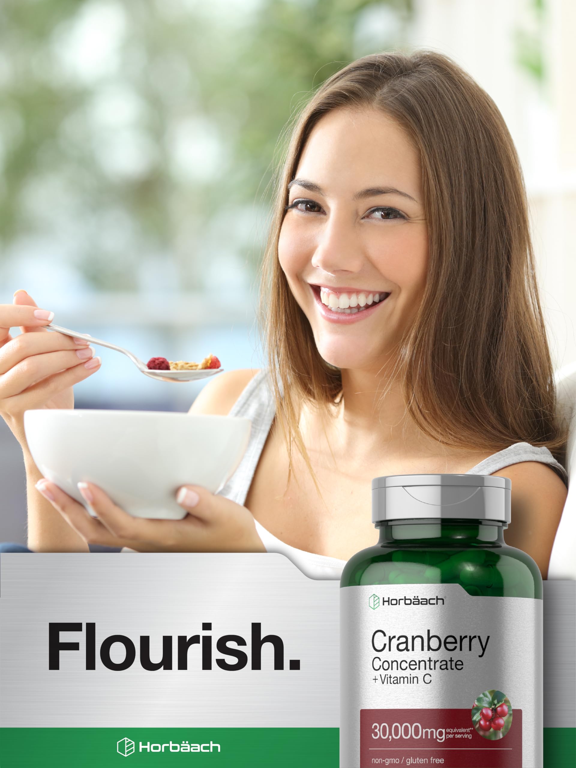 Cranberry Concentrate Extract Pills + Vitamin C | 30,000mg | 120 Capsules | Triple Strength HorbäachBuy Supplements Australia