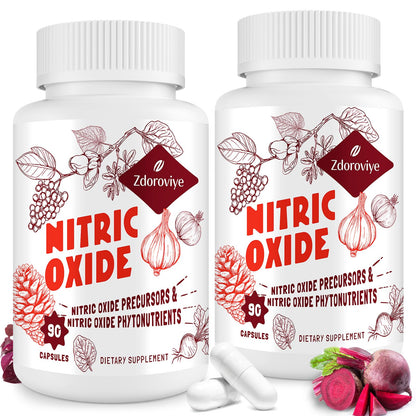 Zdoroviye Nitric Oxide Supplement for Men, 90 Capsules (2 Pack) ZdoroviyeBuy Supplements Australia