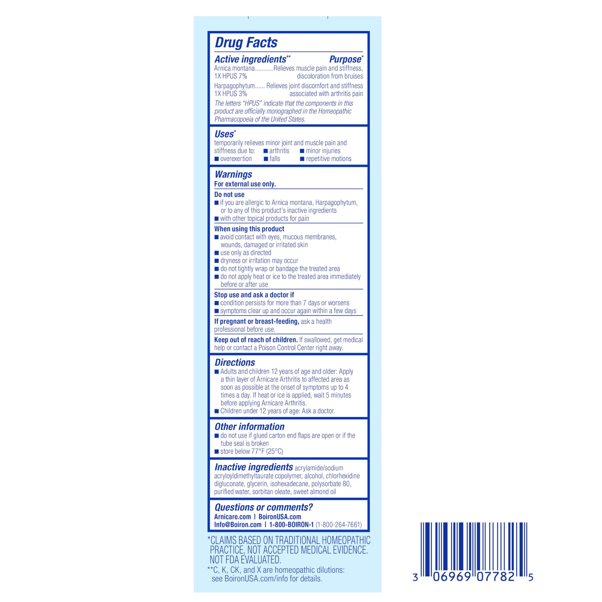 Boiron Arnicare Arthritis Cream for Pain Relief of Knees, Hands, Wrists, Elbows, Joints & Muscles – Quickly Absorbed & Fragrance-Free – 4.2 oz BoironBuy Supplements Australia