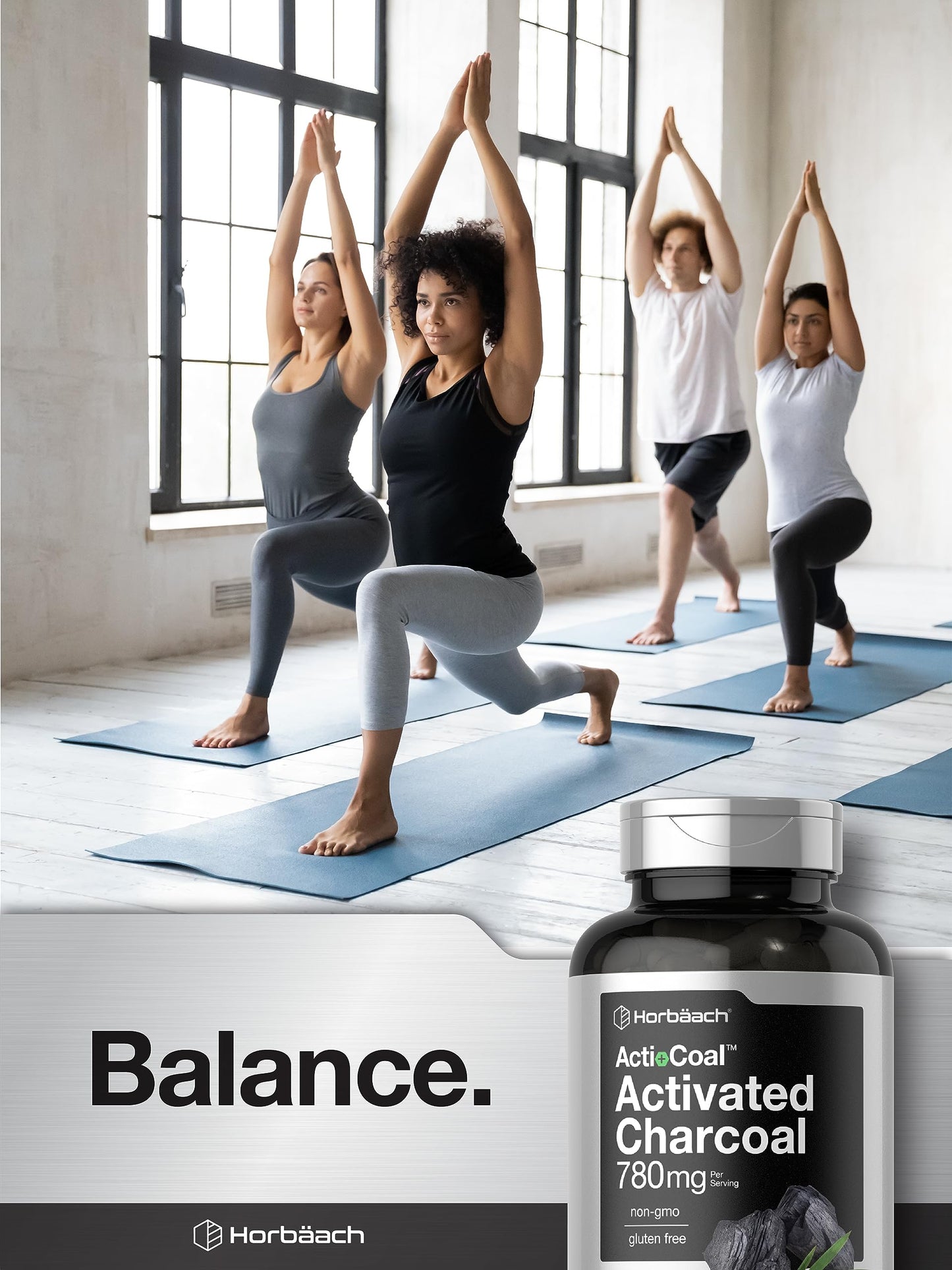 Charcoal Pills 780mg | 180 Capsules | Activated Charcoal from Coconut Shells | Non-GMO HorbäachBuy Supplements Australia