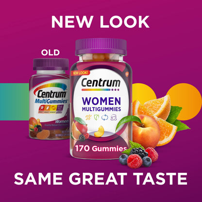 Centrum MultiGummies Gummy Multivitamin for Women, Multivitamin/Multimineral Supplement with Vitamin D3, B and Antioxidants CentrumBuy Supplements Australia