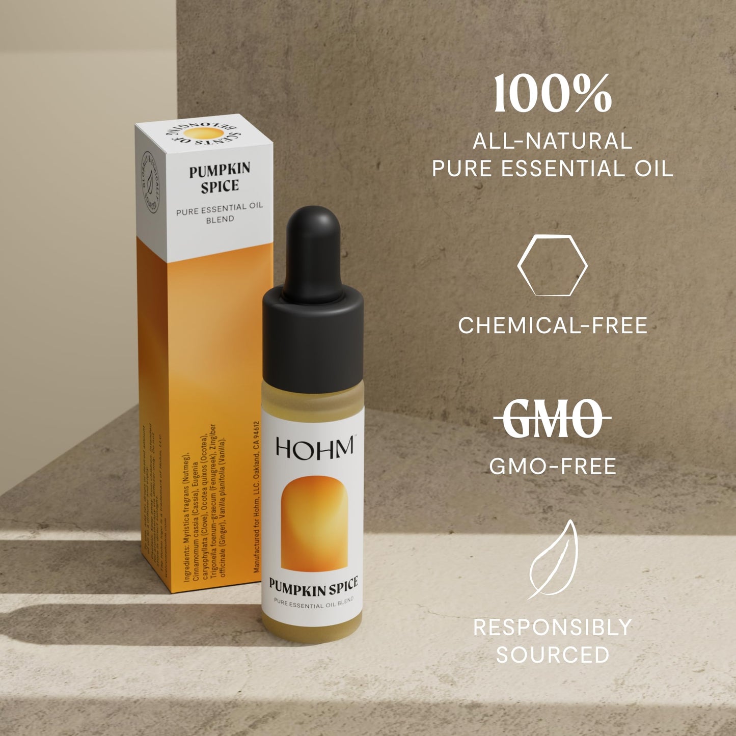 Hohm Pumpkin Spice Essential Oil Blend - Natural, Pure Essential Oil for Your Home Diffuser HohmBuy Supplements Australia