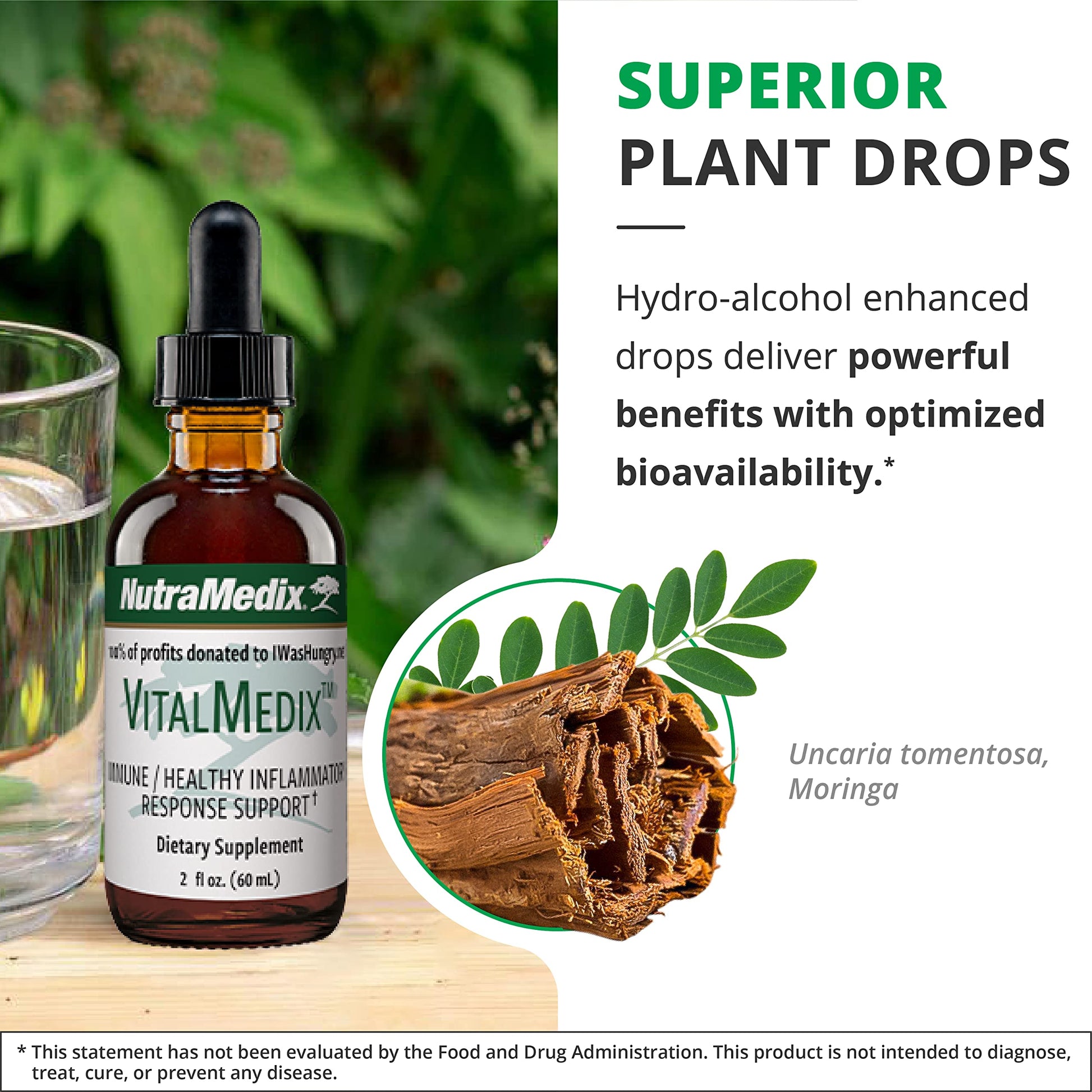 NutraMedix VitalMedix - Cat's Claw & Moringa Plant Extract - Daily Energy Supplement for Immune Health & Overall Vitality - Rich in Vitamins & Minerals (2oz) NutraMedixBuy Supplements Australia
