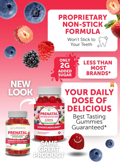 Lunakai Prenatal Vitamin and Women's Multivitamin Gummies Bundle - Pregnancy Multivitamin Gummy with Iron & Folic Acid LunakaiBuy Supplements Australia