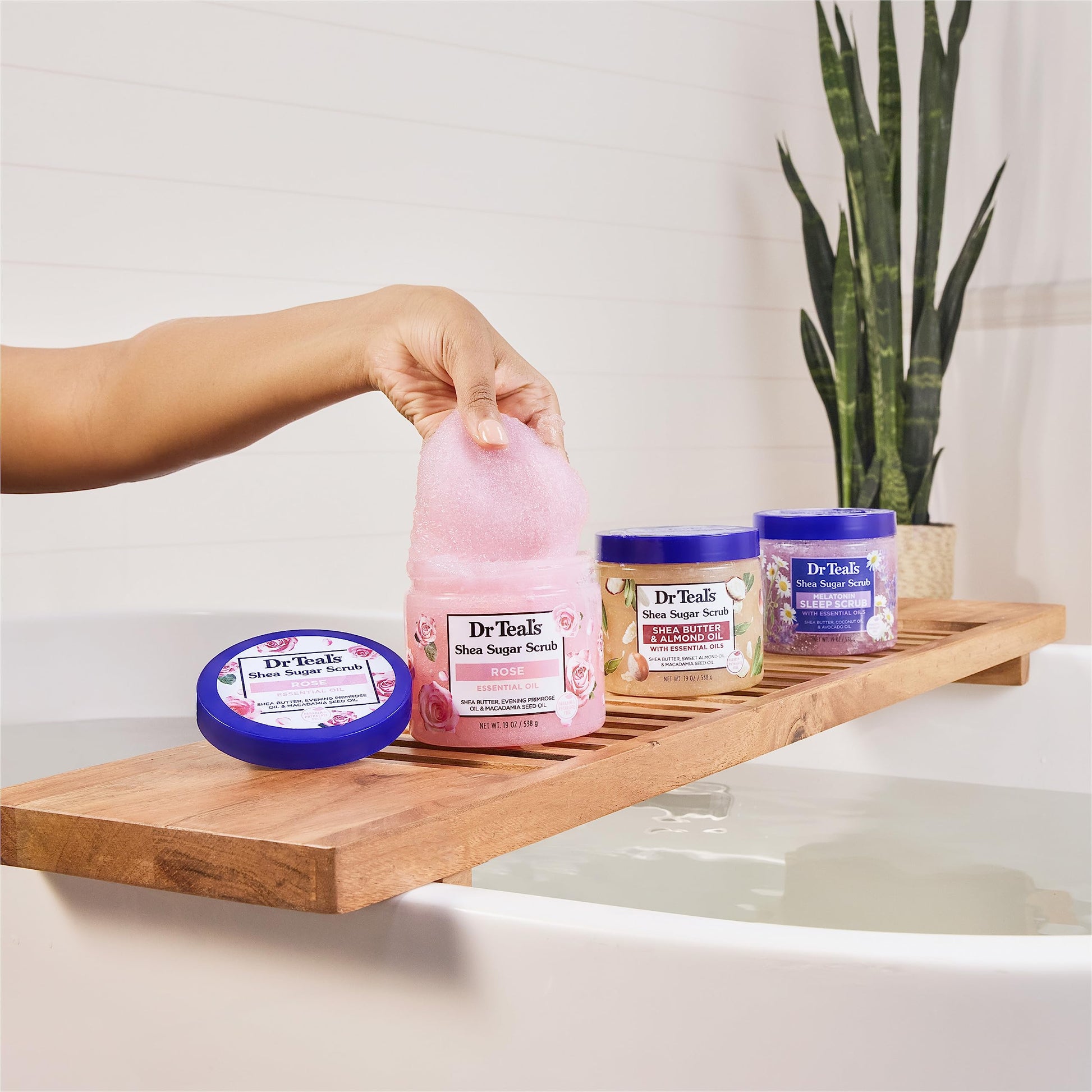 Dr Teal's Shea Sugar Body Scrub, Rose with Essential Oil, 19 oz (Pack of 3) Packaging May Dr Teal'sBuy Supplements Australia