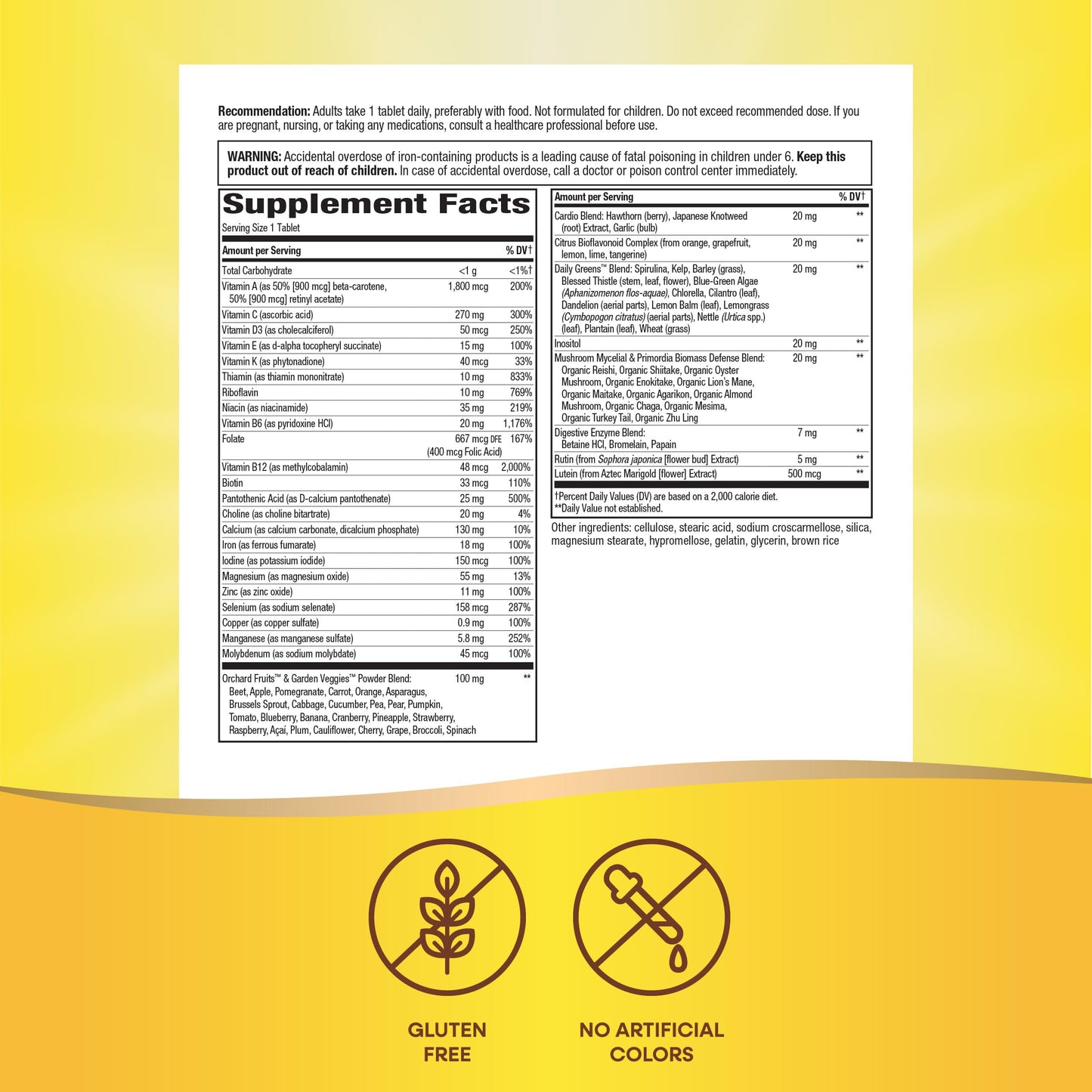 Nature's Way Alive! Adult Ultra Multivitamins, Promotes Energy Metabolism, Heart & Muscle Function*, with B-Vitamins Including Methylated B12, Gluten Free, 60 Tablets Nature's WayBuy Supplements Australia