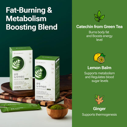 Slim Green Tea Catechin - Matcha Latte Flavor - 15 Pack - Supports Healthy Weight JAYUBuy Supplements Australia